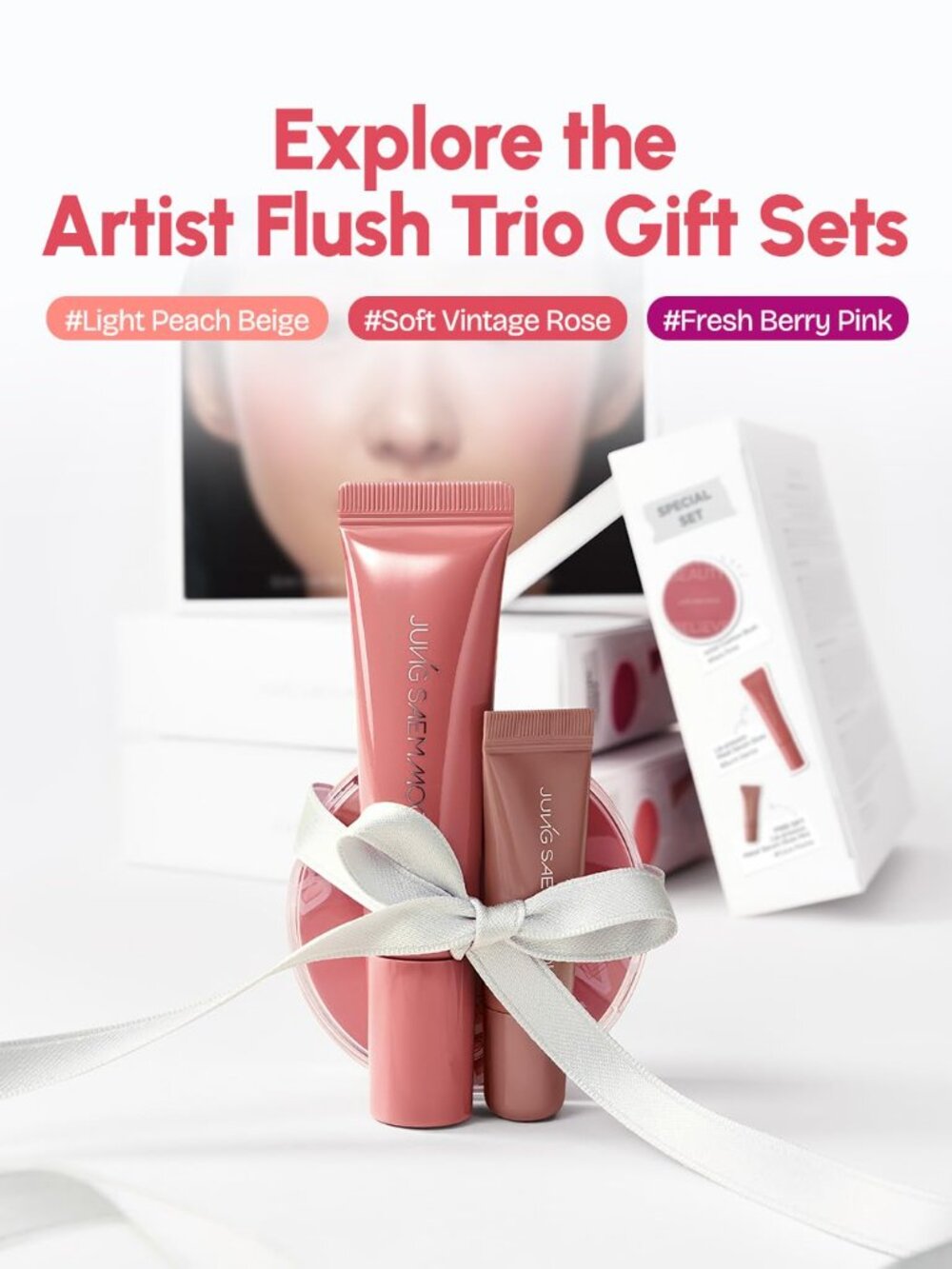 ✨New Artist Flush Trio Blush Lip Gloss Duo Soft Vintage Rose Set - Picture 6 of 8